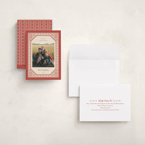 This is a holly berry petite holiday cards with standard by Robert and Stella called berry bookplate printing on signature in petite