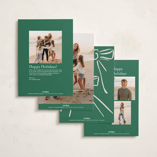 This is a lagoon petite holiday cards with standard by Phrosné Barwood called chappies printing on signature in petite