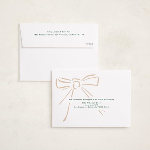 This is a lagoon petite holiday cards with standard by Phrosné Barwood called chappies printing on signature in petite