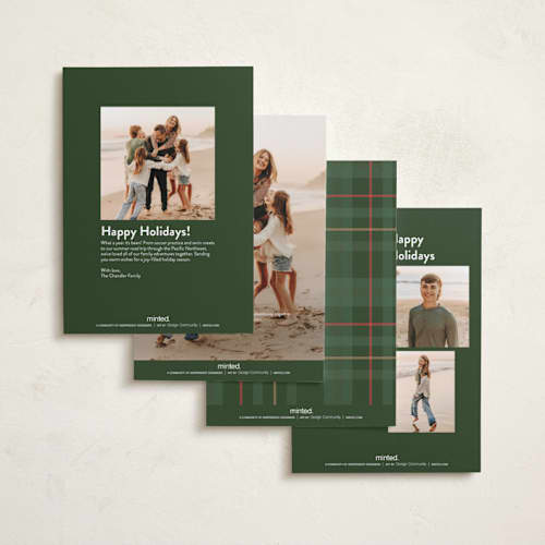 This is a stocking petite holiday cards with standard by Creo Study called simple frame printing on signature in petite
