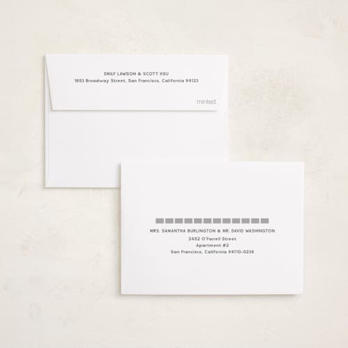 This is a mist petite holiday cards with standard by Sumak Studio called holiday ten printing on signature in petite