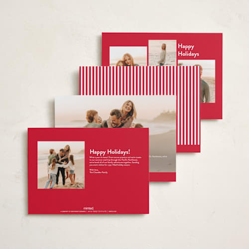 This is a cherry petite holiday cards with standard by Annie Holmquist called big holiday printing on signature in petite