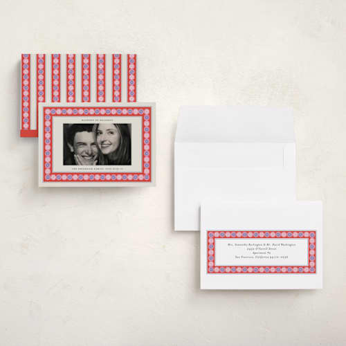 This is a sprinkles petite holiday cards with standard by Jackie Crawford called sugarplum border printing on signature in petite