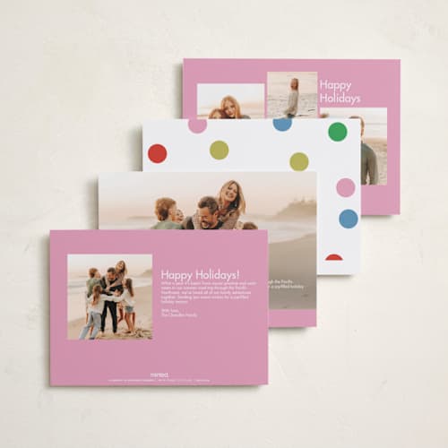 This is a gumdrop petite holiday cards with standard by Morgan Kendall called joie de vivre printing on signature in petite