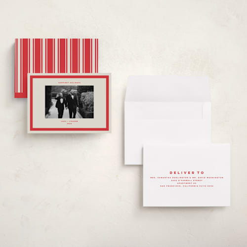 This is a santa suit petite holiday cards with standard by Kristie Kern called cooper printing on signature in petite