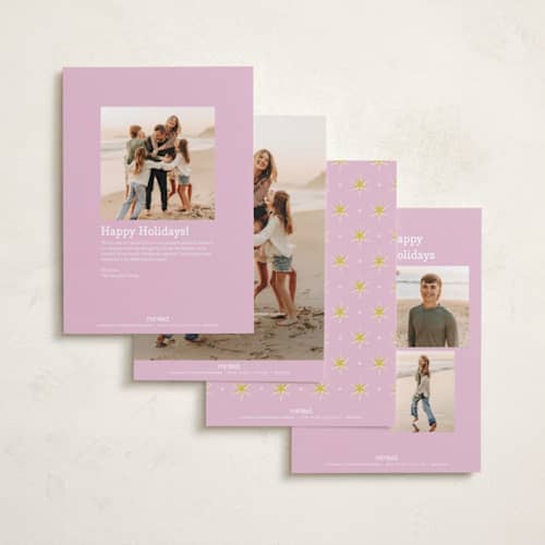 This is a gumdrop petite holiday cards with standard by Amy Kross called clayton printing on signature in petite