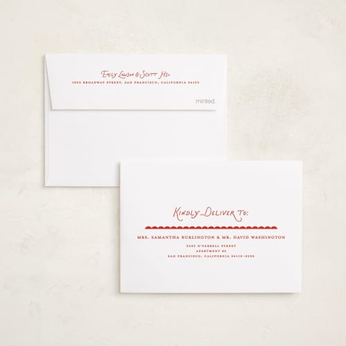 This is a candied apple petite holiday cards with standard by Erica Krystek called new holiday home printing on signature in petite