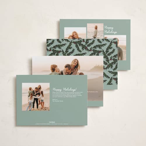 This is a mint petite holiday cards with standard by Wendy Taylor called snow village printing on signature in petite