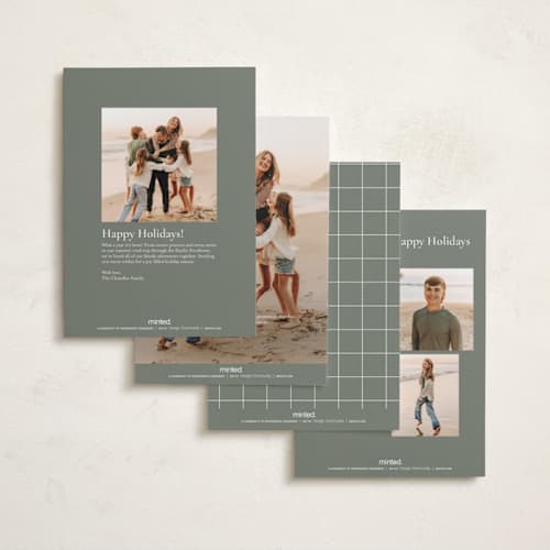 This is a tinsel petite holiday cards with standard by Adelyn T. called favourite moments printing on recycled smooth signature in petite