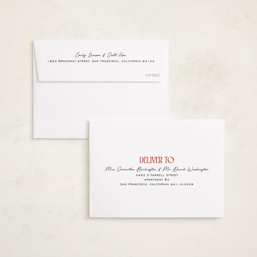 This is a sea petite holiday cards with standard by Ekko Studio called bold blessings printing on signature in petite
