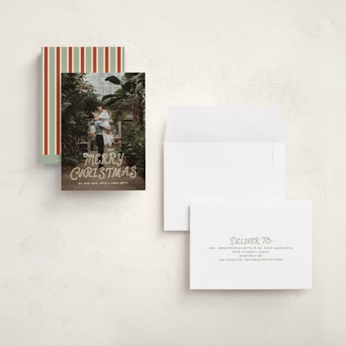 This is a butter petite holiday cards with standard by Everett Paper Goods called sugar cookie printing on signature in petite