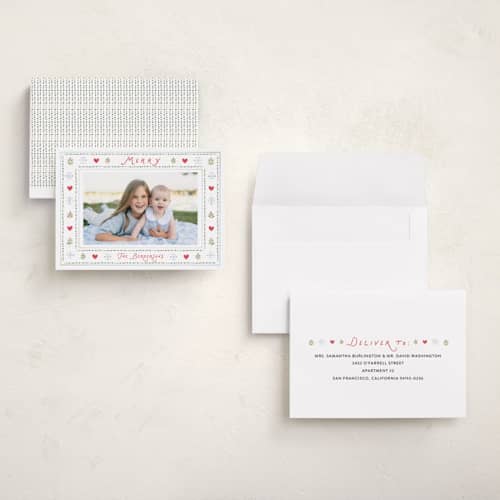 This is a winter petite holiday cards with standard by Itsy Belle Studio called merry little things printing on signature in petite