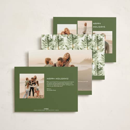 This is a fir foil pressed holiday cards with foil pressed by Petra Kern called secret winter forest printing on signature in standard