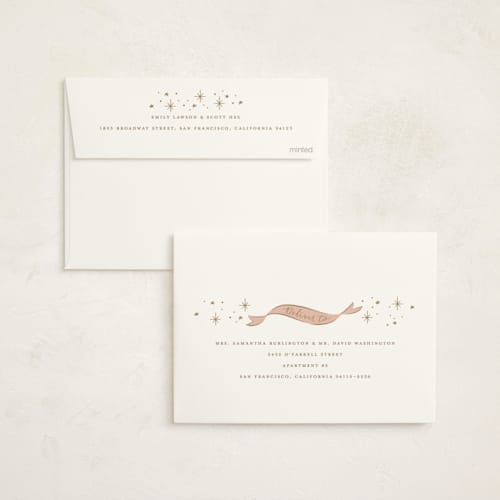 This is a evergreen foil pressed holiday cards with foil pressed by Erin German called peace on earth dove printing on signature in standard