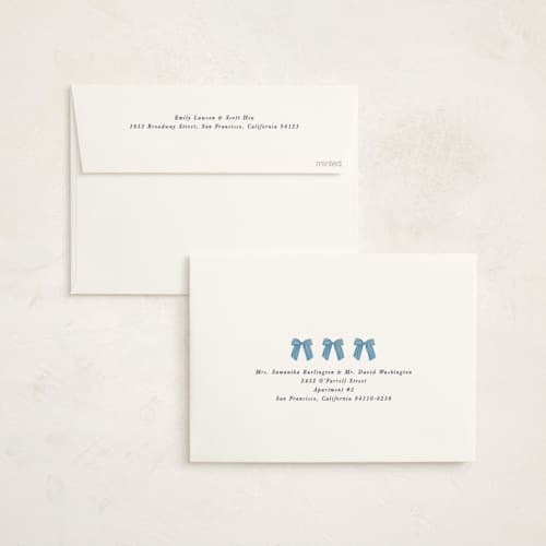 This is a lake foil pressed holiday cards with foil pressed by Anna Elder called bunch of bows printing on signature in standard