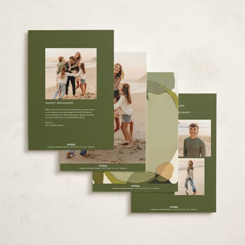This is a spruce non photo holiday cards with standard by Wendy Keller called cirque printing on signature in standard