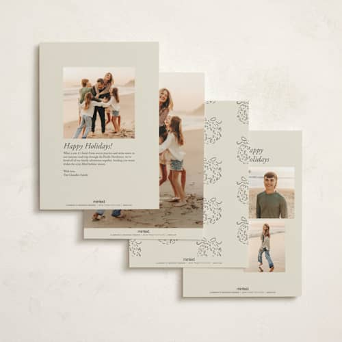 This is a ivory non photo holiday cards with standard by Petra Kern called a house printing on signature in standard