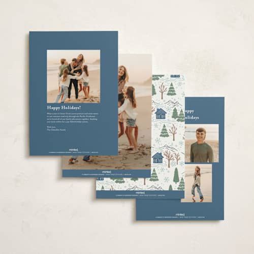 This is a pond non photo holiday cards with standard by Alethea and Ruth called home for the holidays woods printing on signature in standard
