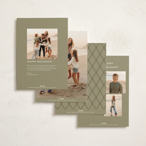 This is a garland non photo holiday cards with standard by Wildfield Paper Co called wild wreath printing on signature in standard
