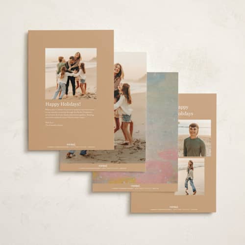 This is a nutmeg non photo holiday cards with standard by Lindsay Megahed called calm and bright printing on signature in standard