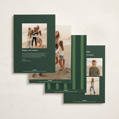 This is a garland non photo holiday cards with standard by Kercia Jane called christmas collage printing on signature in standard