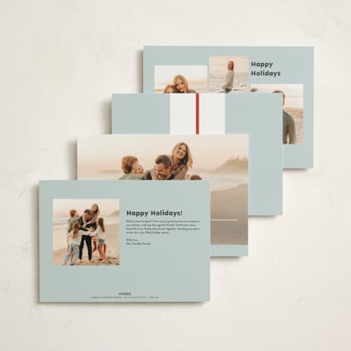 This is a sky non photo holiday cards with standard by Erika Firm called ski patrol printing on signature in standard