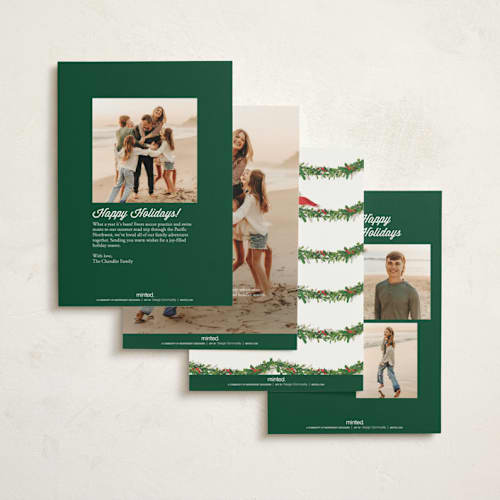 This is a pine non photo holiday cards with standard by Susan Moyal called from our home to yours printing on signature in standard