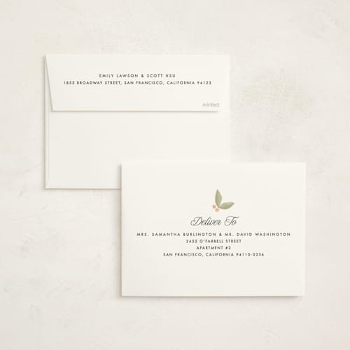 This is a pine non photo holiday cards with standard by Robert and Stella called striped type printing on signature in standard
