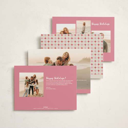 This is a candy cane non photo holiday cards with standard by Cleghorn Creative called sweet holiday note printing on signature in standard