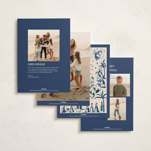 This is a blue jay non photo holiday cards with standard by Teju Reval called painted nativity printing on signature in standard