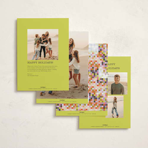 This is a sun non photo holiday cards with standard by Pixel and Hank called new year disco printing on signature in standard