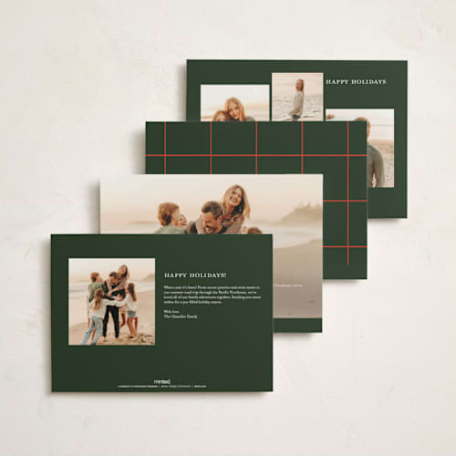 This is a festive non photo holiday cards with standard by Erin L. Wilson called hearth printing on signature in standard