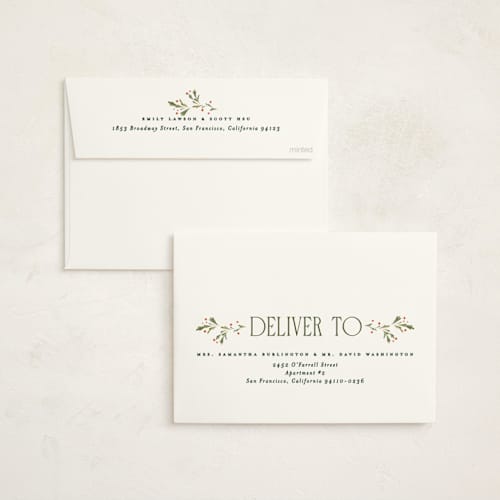 This is a evergreen non photo holiday cards with standard by Erin L. Wilson called hearth printing on signature in standard