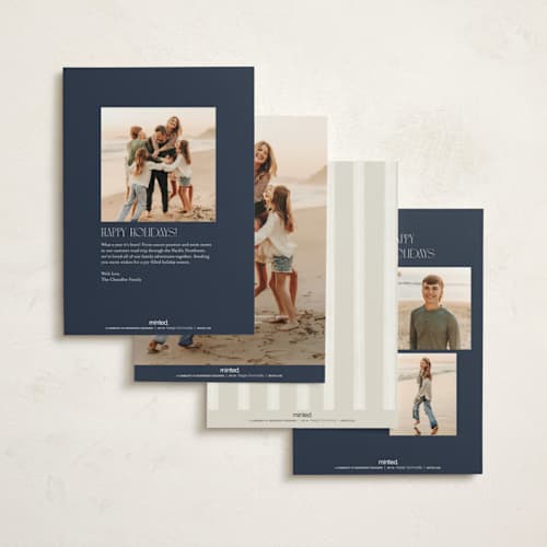 This is a midnight non photo holiday cards with standard by Tamara Hilje called doves printing on signature in standard