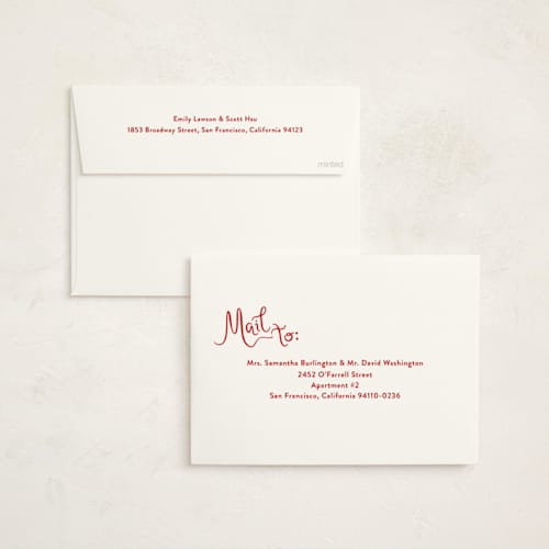 This is a candied grapefruit non photo holiday cards with standard by Megan Davis called winter bright printing on signature in standard