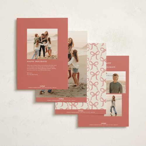 This is a candy non photo holiday cards with standard by Jamie Alexander called parisian promenade printing on signature in standard