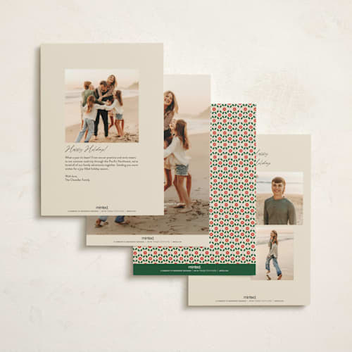 This is a fruitcake non photo holiday cards with standard by Pixel and Hank called fruitcake printing on signature in standard