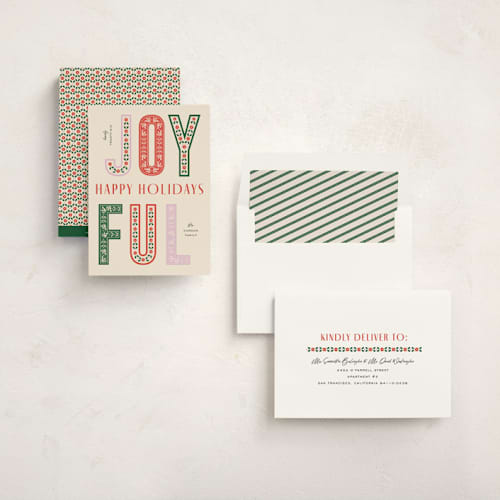 This is a fruitcake non photo holiday cards with standard by Pixel and Hank called fruitcake printing on signature in standard