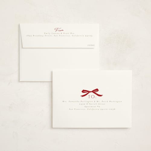 This is a coal non photo holiday cards with standard by Everett Paper Goods called ornament branch printing on signature in standard