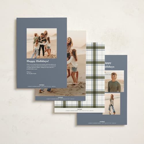 This is a frost non photo holiday cards with standard by Kate Ahn called simple sprig printing on signature in standard