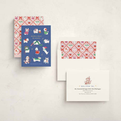 This is a bluebell non photo holiday cards with standard by Itsy Belle Studio called holiday pups printing on signature in standard