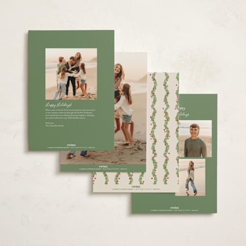 This is a pine non photo holiday cards with standard by Anne Ciotola called french quarter holiday printing on signature in standard