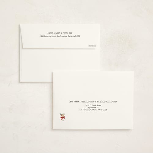 This is a evergreen non photo holiday cards with standard by Kristen Juckiewicz called crackin' cheer printing on signature in standard