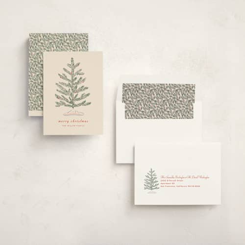 This is a eggnog non photo holiday cards with standard by Amy Kross called moher printing on signature in standard