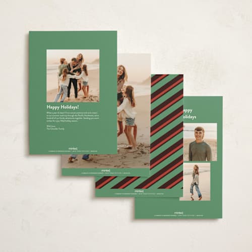 This is a spruce non photo holiday cards with standard by chocomocacino called buchty printing on signature in standard
