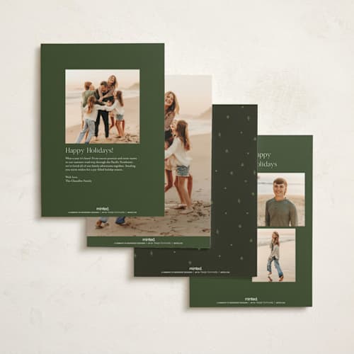 This is a forest non photo holiday cards with standard by Elly called woodland peace printing on signature in standard