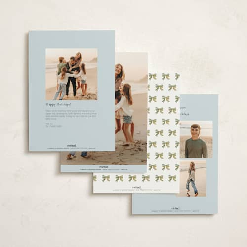 This is a ice non photo holiday cards with standard by Claudia Orengo called preppy memories printing on signature in standard