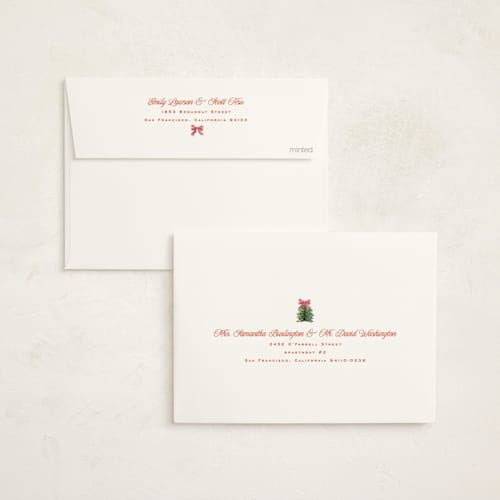 This is a strawberry non photo holiday cards with standard by Claudia Orengo called preppy memories printing on signature in standard