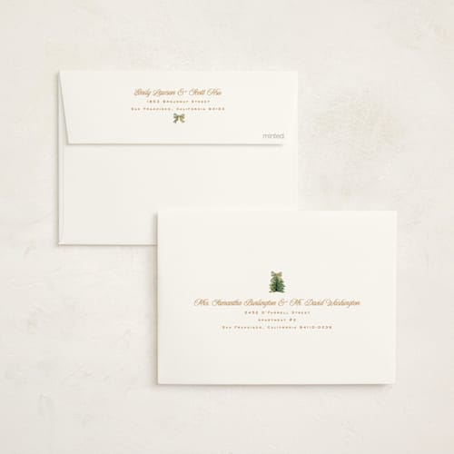 This is a ice non photo holiday cards with standard by Claudia Orengo called preppy memories printing on signature in standard