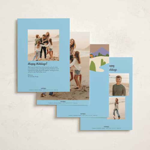 This is a glacier non photo holiday cards with standard by Jess Franks called cozy winter village printing on signature in standard